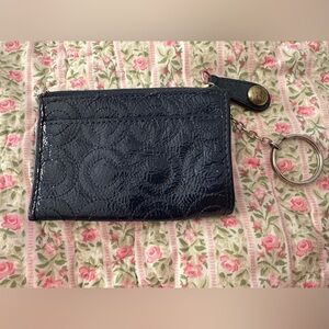 Authentic Coach Vintage Navy Zippered Key / Card Holder